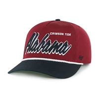 Casquette ajustable Crimson Tide Dropshadow Rope Hitch pour homme, modèle 47, Alabama Crimson