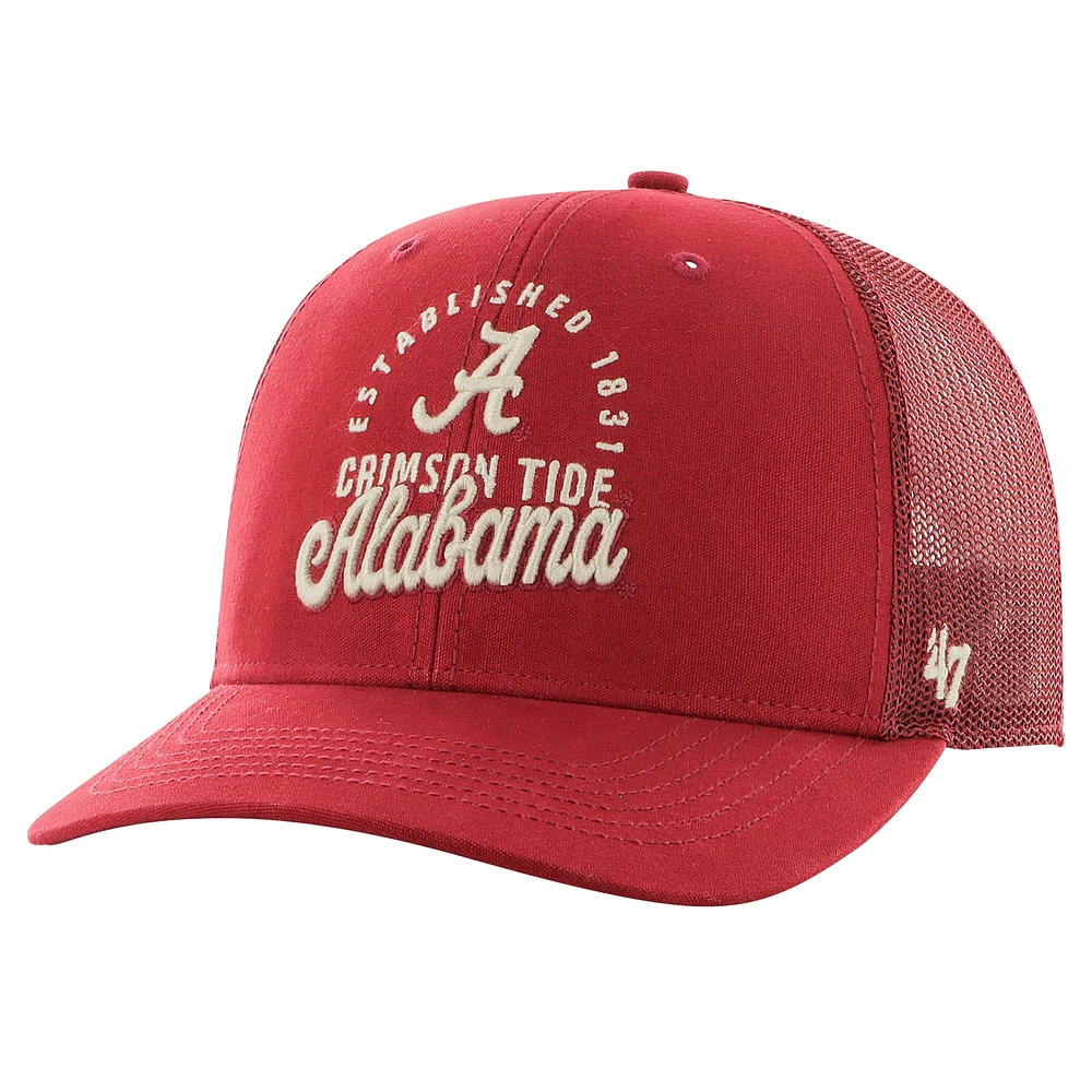 Men's '47 Crimson Alabama Crimson Tide Pitstop Trucker Adjustable Hat