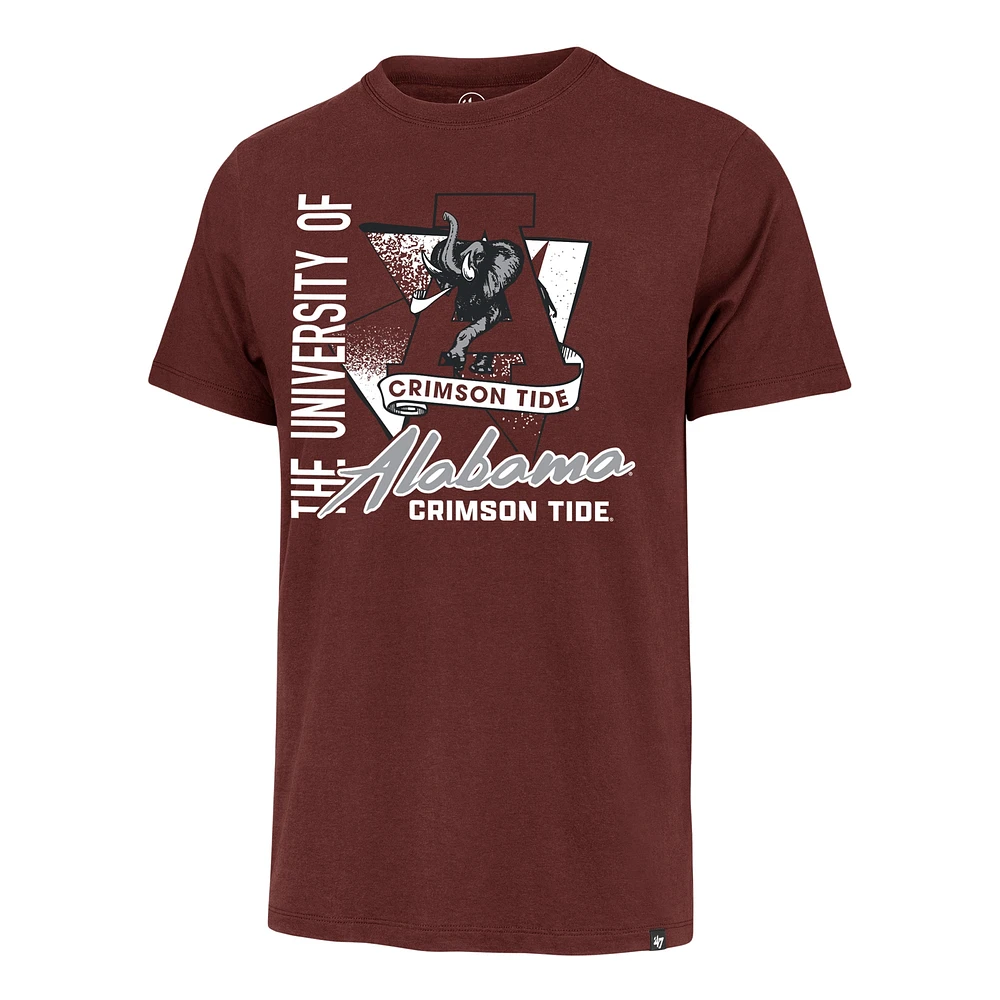 Men's '47 Crimson Alabama Tide Side Arm Franklin T-Shirt