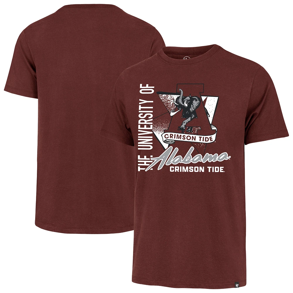Men's '47 Crimson Alabama Tide Side Arm Franklin T-Shirt