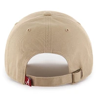 Men's '47 Khaki Alabama Crimson Tide Clean Up Adjustable Hat