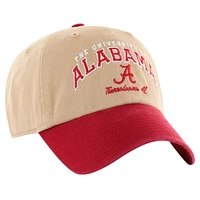 Men's '47 Khaki Alabama Crimson Tide Local Clean Up Adjustable Hat