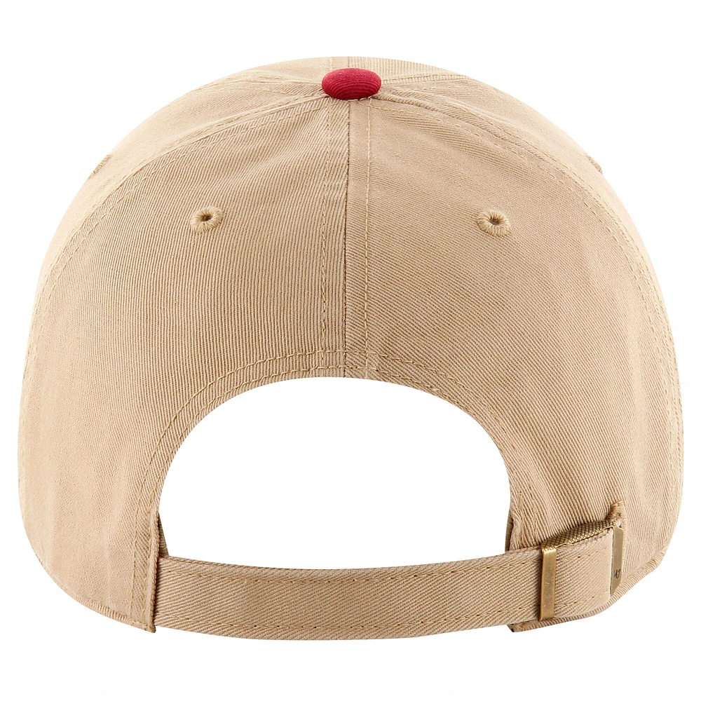 Men's '47 Khaki Alabama Crimson Tide Local Clean Up Adjustable Hat
