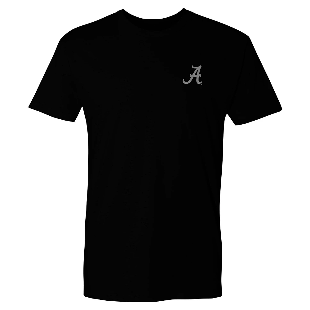 T-shirt à empiècement camouflage noir pour homme avec drapeau Alabama Crimson Tide