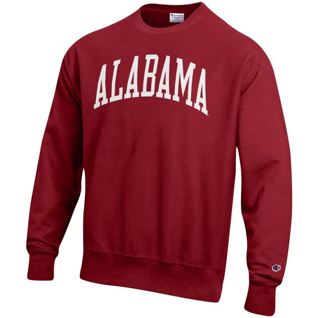 Sweat-shirt Champion Crimson Alabama Tide Arch Reverse Weave pour homme