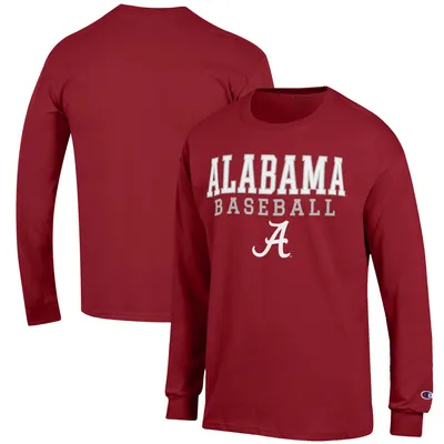 Alabama Crimson Tide Champion Baseball Stack Long Sleeve T-Shirt