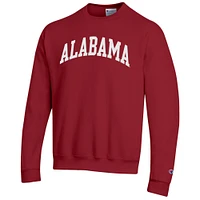 Sweat-shirt en polaire Champion Crimson Alabama Tide Basic Arch pour homme