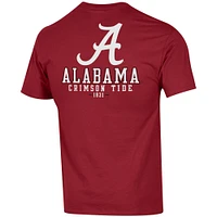 T-shirt Champion des Crimson Alabama Tide Team Stack 2-Hit pour hommes