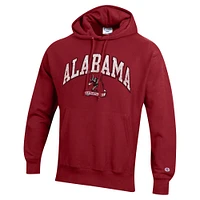 Men's Champion Crimson Alabama Tide Vault Late Night Reverse Weave Pullover Hoodie