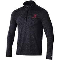 Men's Champion Heathered Black Alabama Crimson Tide Field Day Team Quarter-Zip Jacket