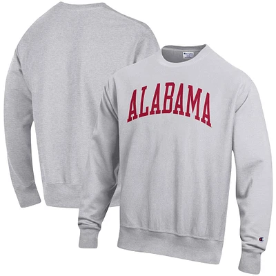 Sweat-shirt à armure inversée Champion Alabama Crimson Tide Arch gris chiné pour homme