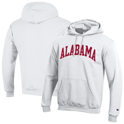 Sweat à capuche en polaire Champion White Alabama Crimson Tide Basic Arch pour homme