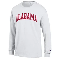 Men's Champion  White Alabama Crimson Tide Basic Arch Long Sleeve T-Shirt