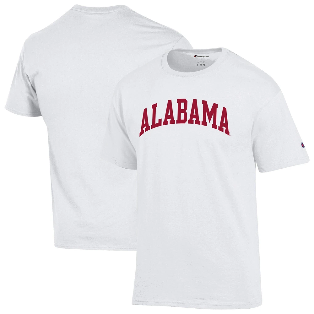 T-shirt blanc Champion Alabama Crimson Tide Basic Arch pour homme
