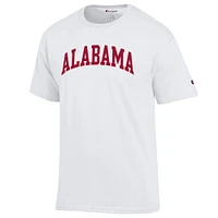 T-shirt blanc Champion Alabama Crimson Tide Basic Arch pour homme