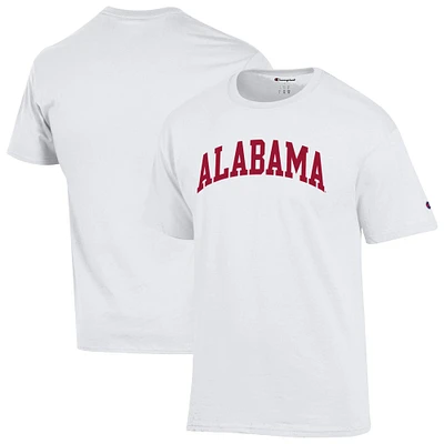 T-shirt blanc Champion Alabama Crimson Tide Basic Arch pour homme