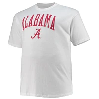 T-shirt blanc Champion Alabama Crimson Tide Big & Tall Arch Over Wordmark pour homme