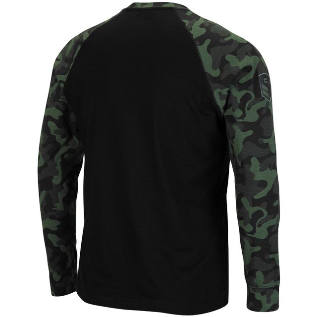 上等 コロシアム メンズ Tシャツ トップス Men's Olive, Camo Arizona Wildcats OHT  Military-Inspired Appreciation Raglan Long Sleeve T-shirt koren-agenda.nl