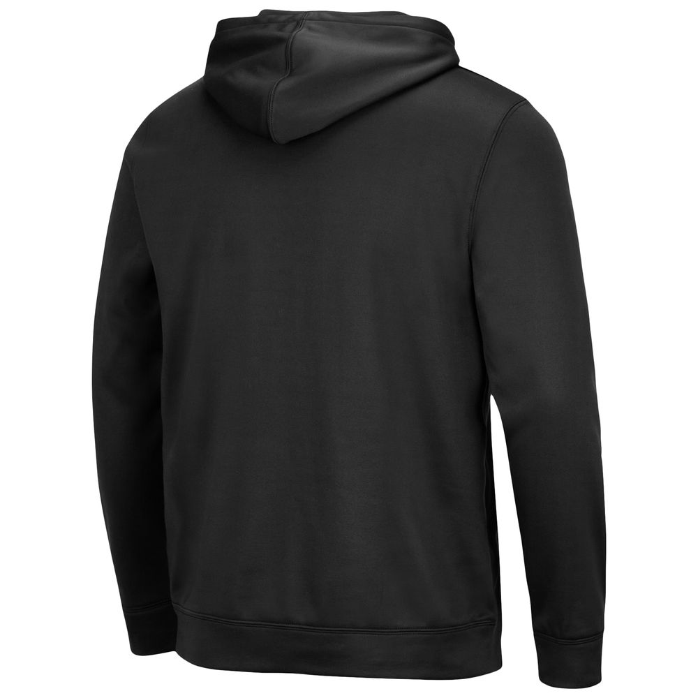 Men's Colosseum Black Alabama Crimson Tide Blackout 3.0 Pullover Hoodie