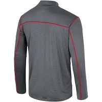 Men's Colosseum Black Alabama Crimson Tide Cameron Quarter-Zip Windshirt