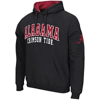 Sweat à capuche double arche Colosseum noir Alabama Crimson Tide pour hommes