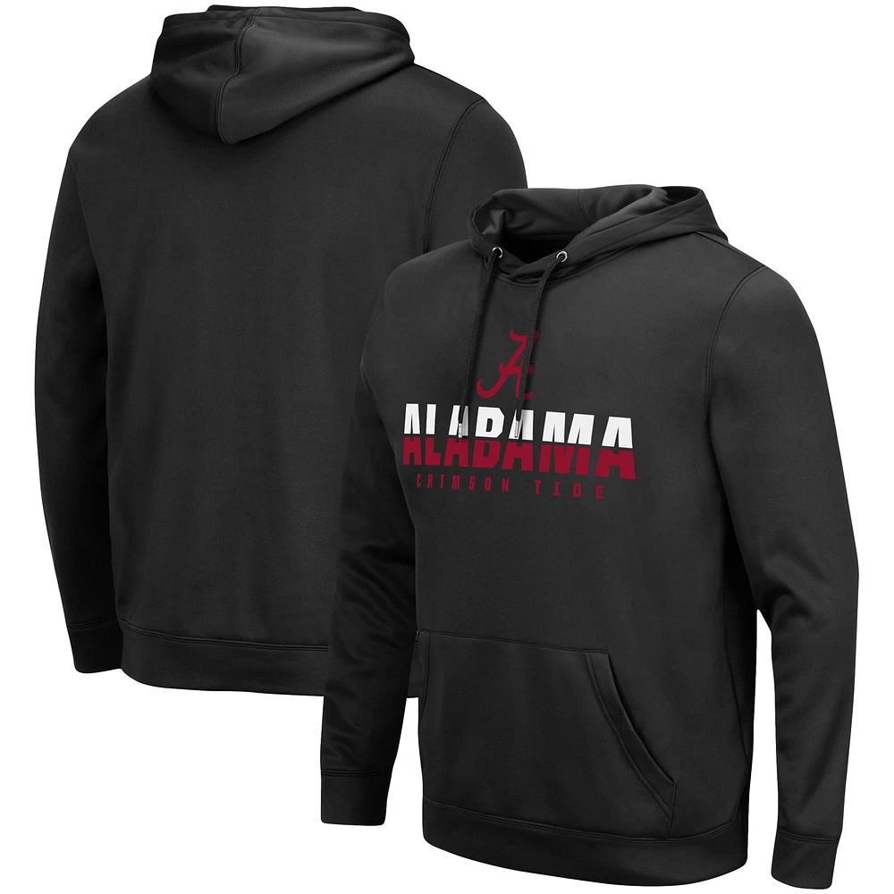 Chandail à capuchon pour hommes Colosseum Black Alabama Crimson Tide Lantern