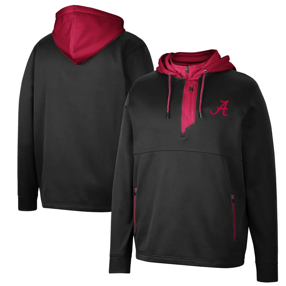 Men's Colosseum Alabama Crimson Tide Luge 3.0 Quarter-Zip Hoodie