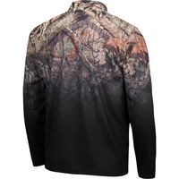 Men's Colosseum Black Alabama Crimson Tide Mossy Oak Fleet II Quarter-Zip Jacket