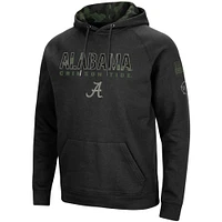 Sweat à capuche Colosseum Black Alabama Crimson Tide OHT Military Appreciation Camo pour homme