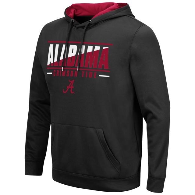 Pull à capuche Colosseum noir Alabama Crimson Tide Slash Stack 2.0 pour hommes