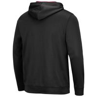 Men's Colosseum Black Alabama Crimson Tide Slash Stack 2.0 Pullover Hoodie