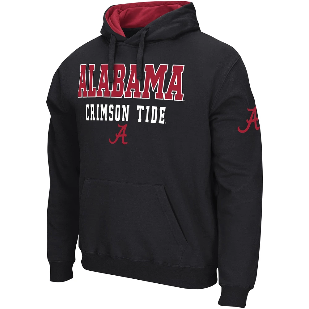 Men's Colosseum Black Alabama Crimson Tide Sunrise Pullover Hoodie