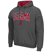 Chandail à capuchon Colosseum Charcoal Alabama Crimson Tide Arch & Logo 3.0 pour hommes