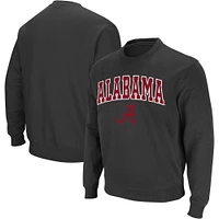 Colosseum Charcoal Alabama Crimson Tide Arch & Logo Sweat-shirt ras du cou pour homme