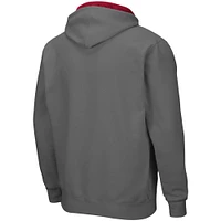 Men's Colosseum Charcoal Alabama Crimson Tide Big & Tall Full-Zip Hoodie