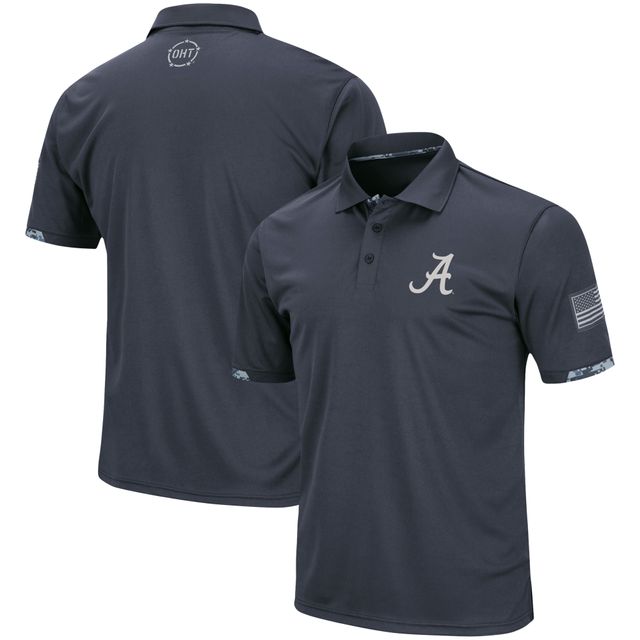 Polo pour hommes Colosseum Charcoal Alabama Crimson Tide Big & Tall OHT Military Appreciation Digital Camo