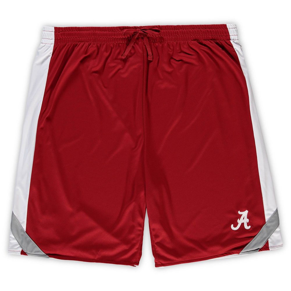 Men's Colosseum Crimson/White Alabama Crimson Tide Big & Tall Team Reversible Shorts