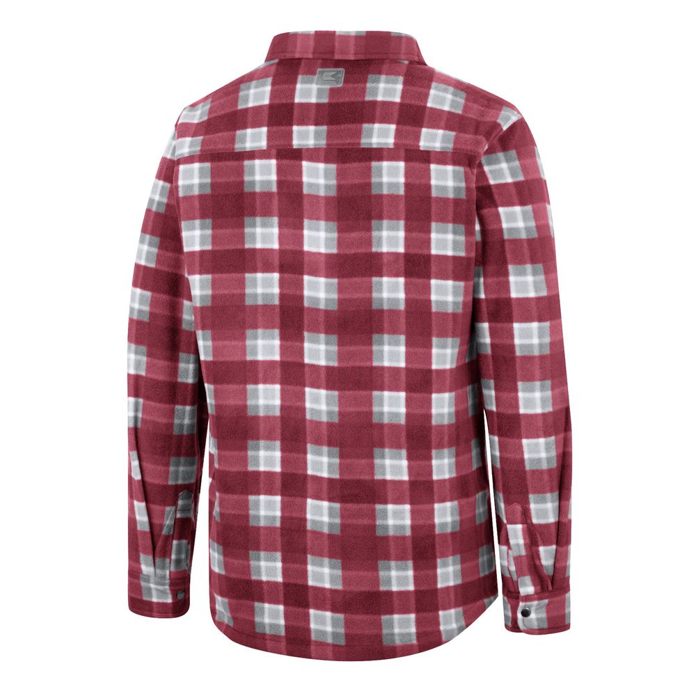 Men's Colosseum Crimson/White Alabama Crimson Tide Ellis Plaid Full-Snap Shirt Jacket