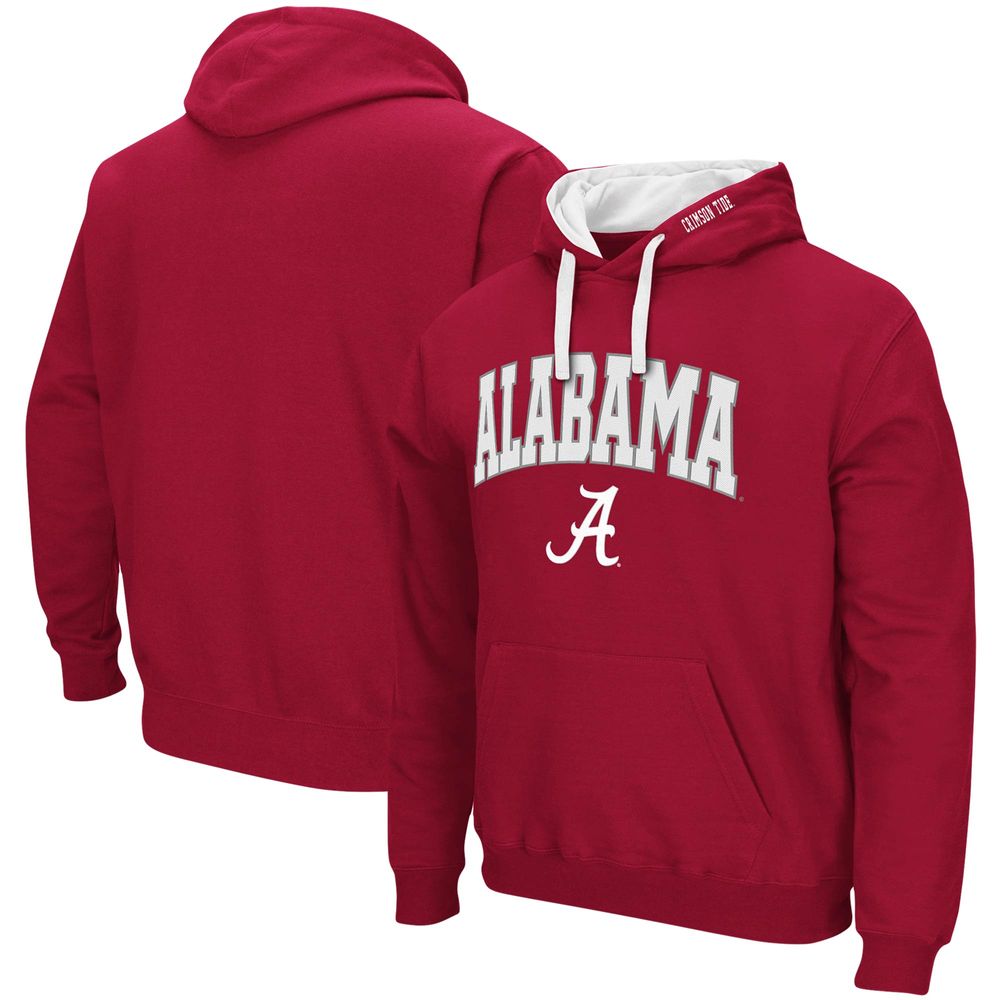 Men's Colosseum Crimson Alabama Tide Big & Tall Arch Logo 2.0 Pullover Hoodie