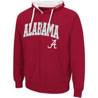 Men's Colosseum Crimson Alabama Tide Big & Tall Full-Zip Hoodie