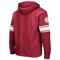 Men's Colosseum Crimson Alabama Tide Big & Tall Hockey Lace-Up Pullover Hoodie