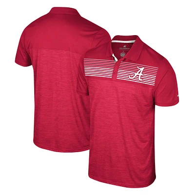 Men's Colosseum Crimson Alabama Tide Big & Tall Langmore Polo