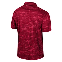 Men's Colosseum Crimson Alabama Tide Daly Print Polo