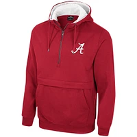 Men's Colosseum Crimson Alabama Tide Half-Zip Hoodie