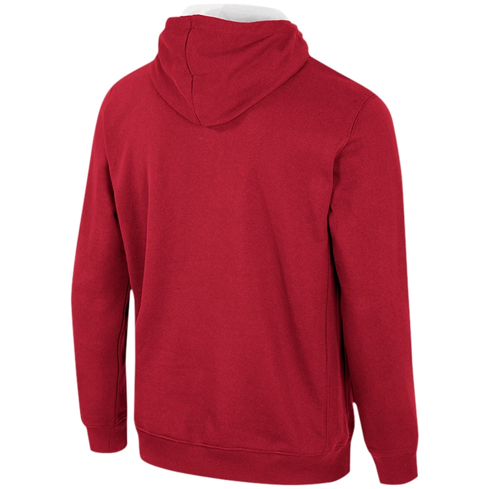 Sweat à capuche demi-zippé Colosseum Crimson Alabama Tide pour hommes