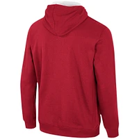 Sweat à capuche demi-zippé Colosseum Crimson Alabama Tide pour hommes