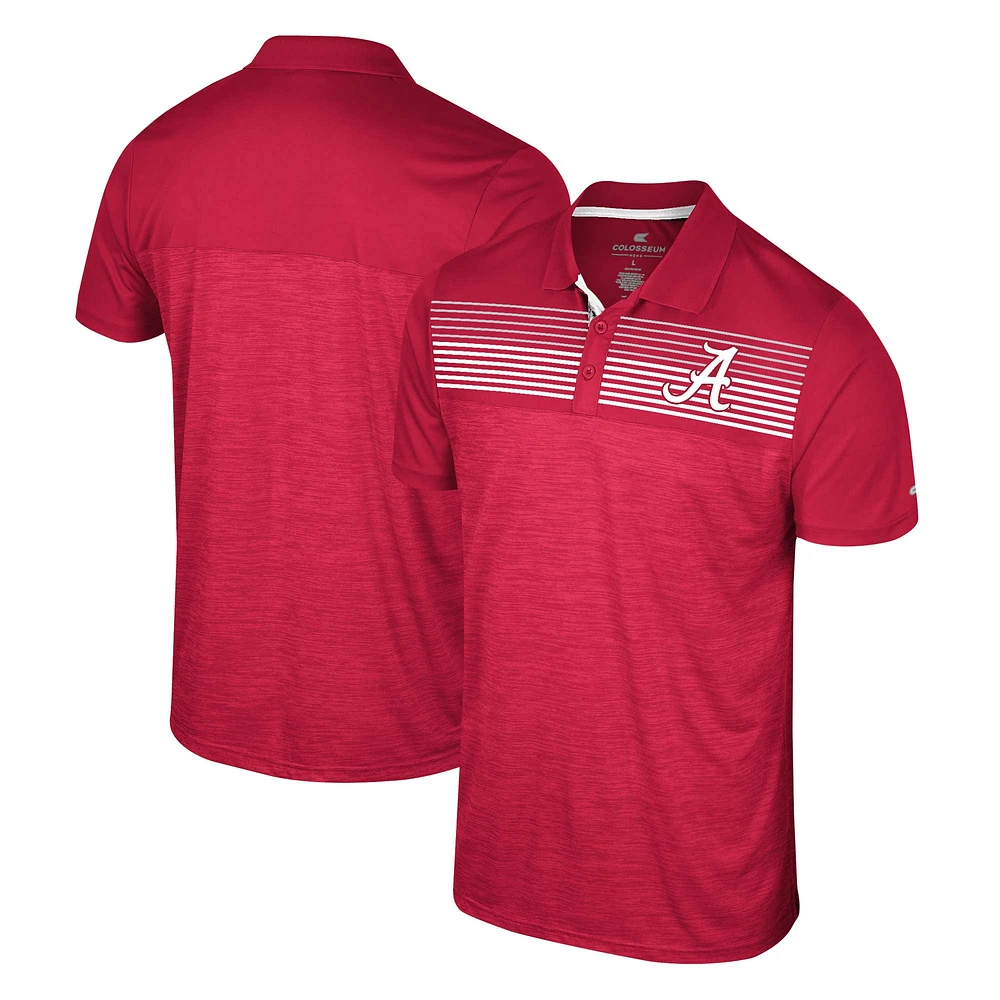 Men's Colosseum Crimson Alabama Tide Langmore Polo