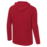 T-shirt à capuche manches longues avec logo Colosseum Crimson Alabama Tide Lockup Active Blend pour hommes