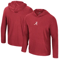T-shirt à manches longues et capuche pour homme Colosseum Crimson Alabama Tide