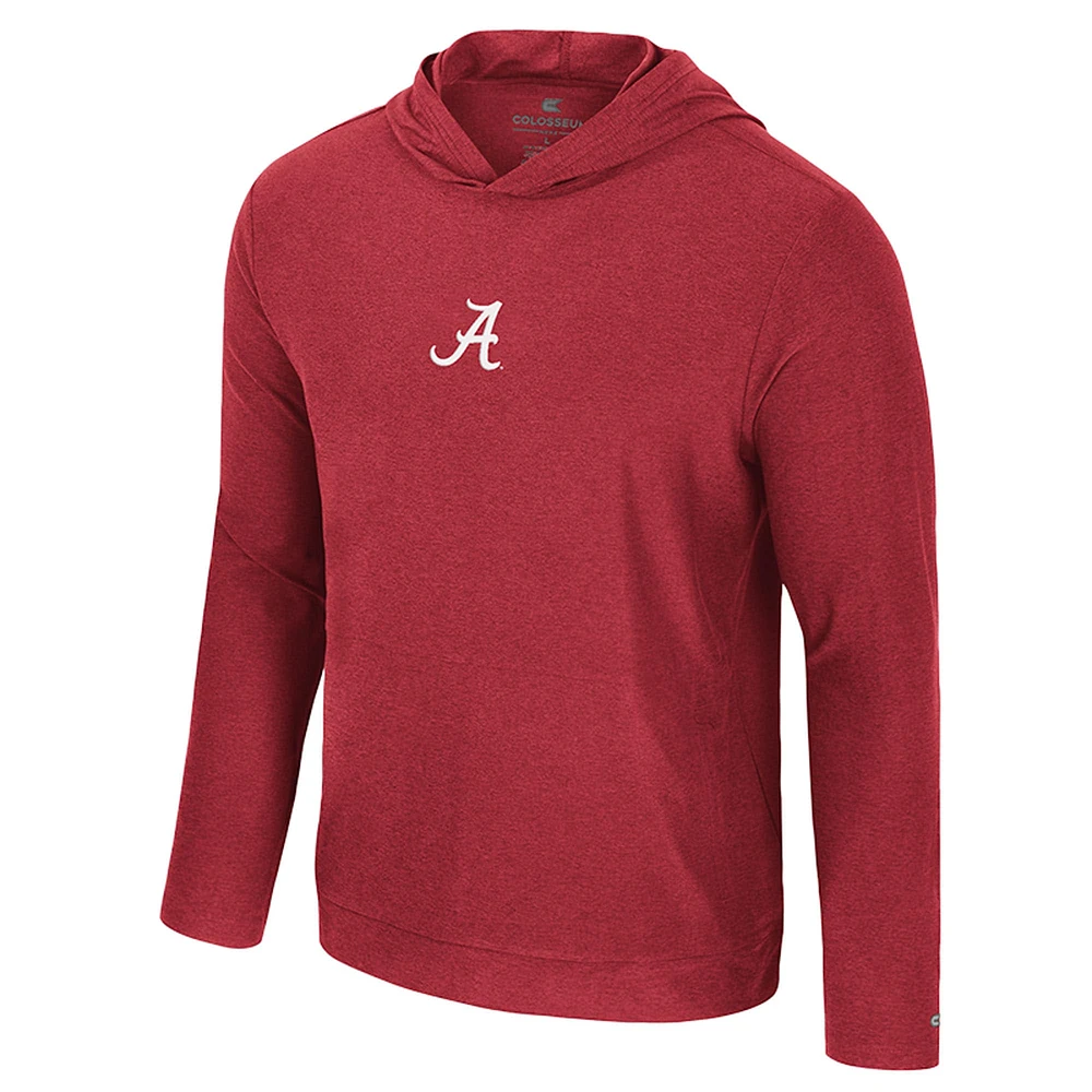 T-shirt à manches longues et capuche pour homme Colosseum Crimson Alabama Tide